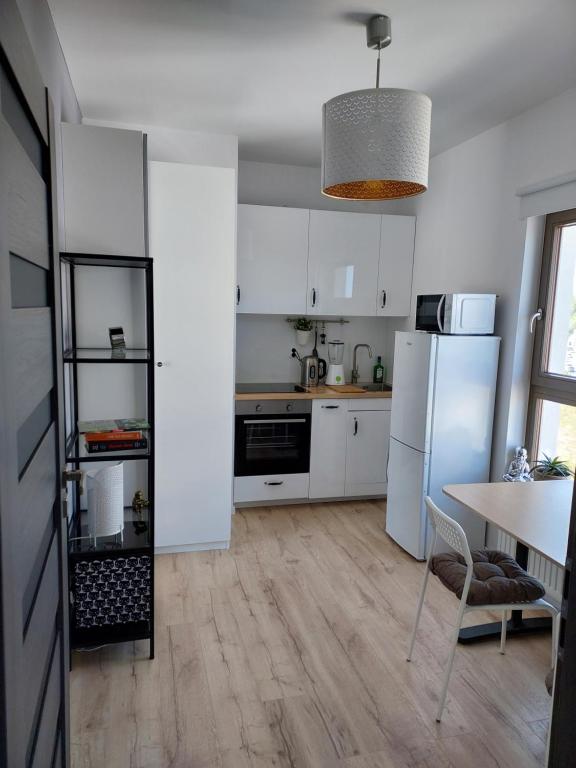 Köök või kööginurk majutusasutuses Apartamenty na Morenie