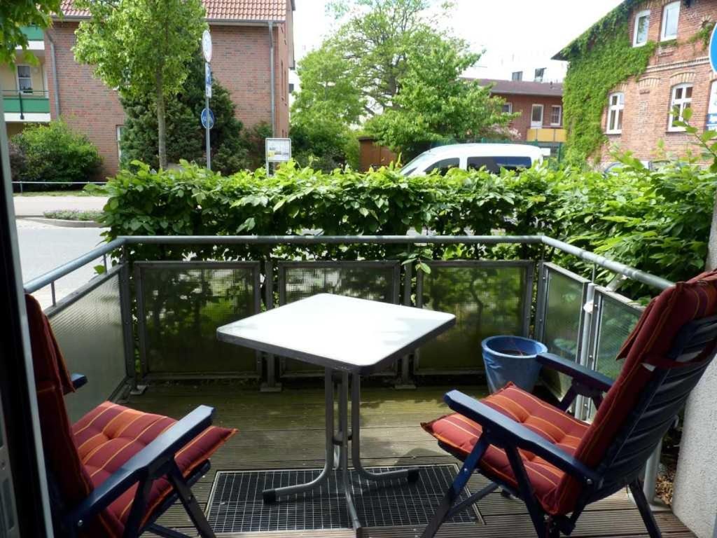 Balkón nebo terasa v ubytování Ferienwohnung "Zum Hafen" Objekt ID 12136-0