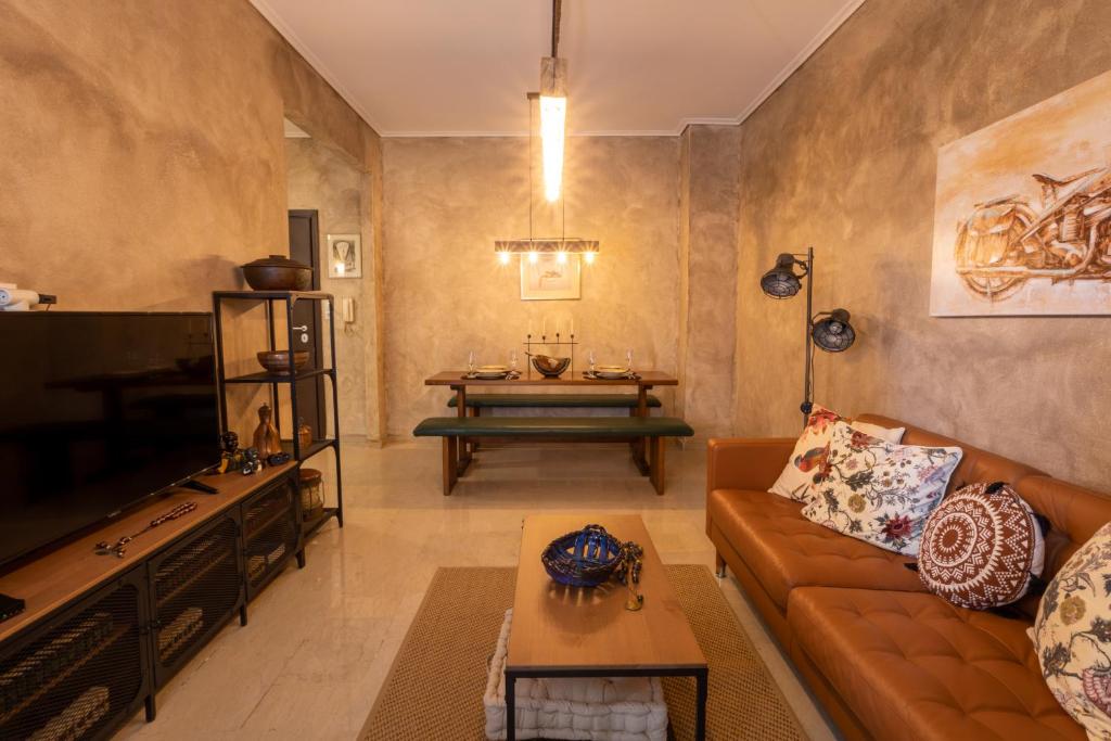 Televízia a/alebo spoločenská miestnosť v ubytovaní MS APARTMENT