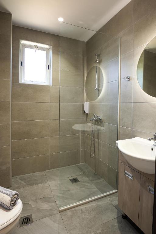 Koupelna v ubytování Afroditi Hotel