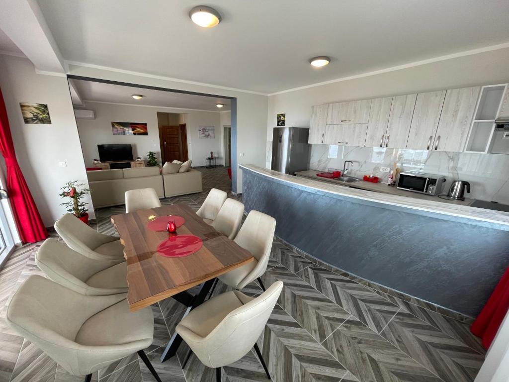 Kuchyň nebo kuchyňský kout v ubytování M Apartments