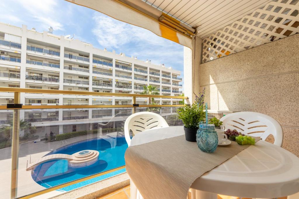 Balkón nebo terasa v ubytování Apartamentos Michelangelo Arysal