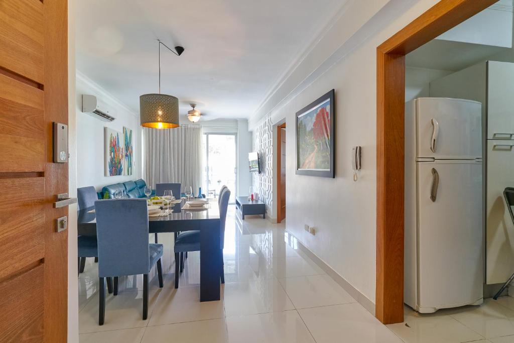 Kuchyň nebo kuchyňský kout v ubytování Apartamento en zona privilegiada de Santo Domingo RD