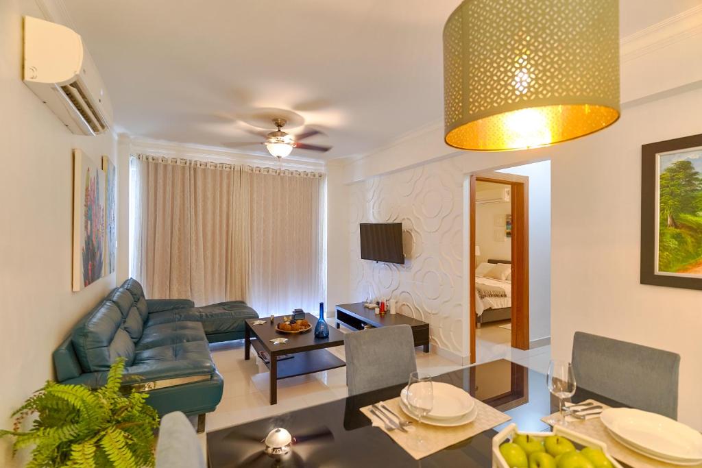 Posezení v ubytování Apartamento en zona privilegiada de Santo Domingo RD