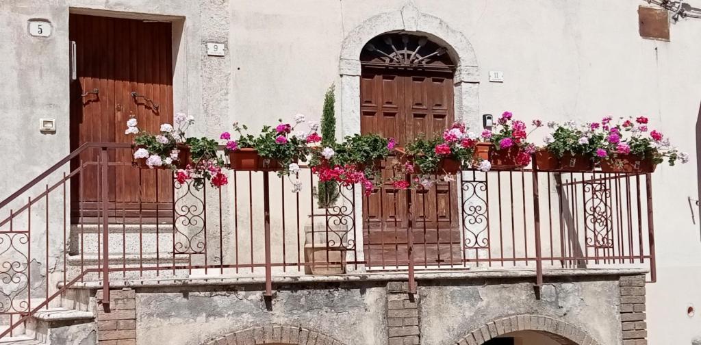 A balcony or terrace at Amiter Bagni San Filippo