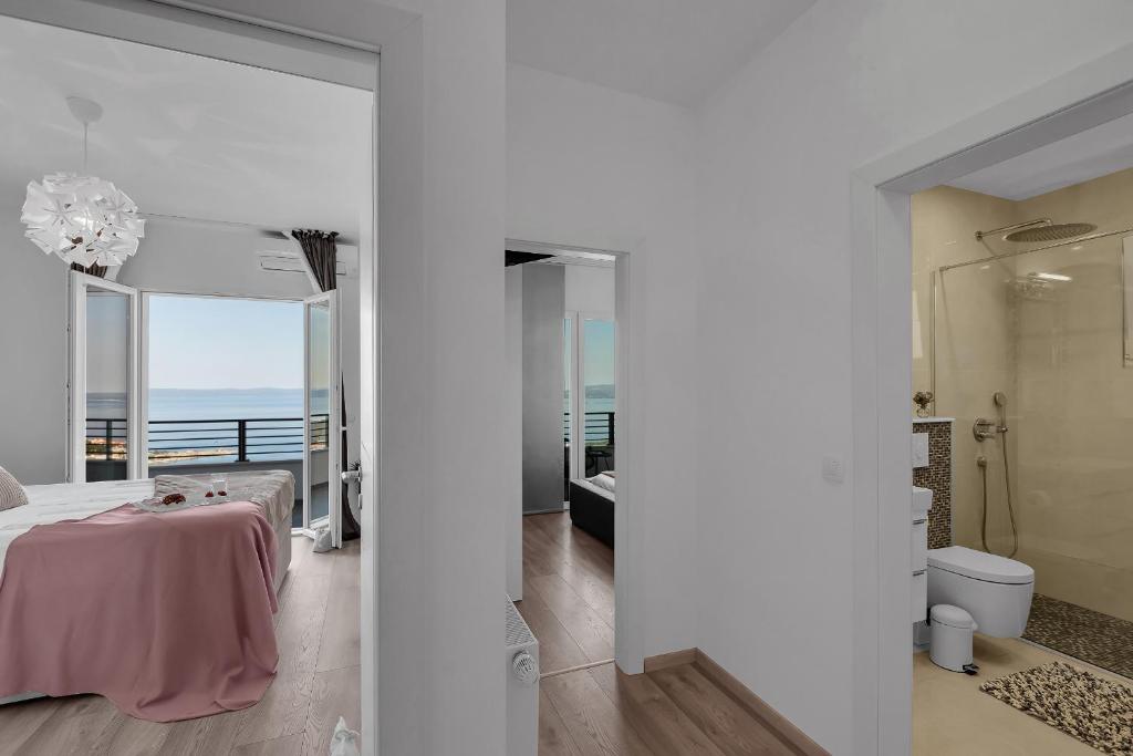 Postel nebo postele na pokoji v ubytování Apartment Apricus