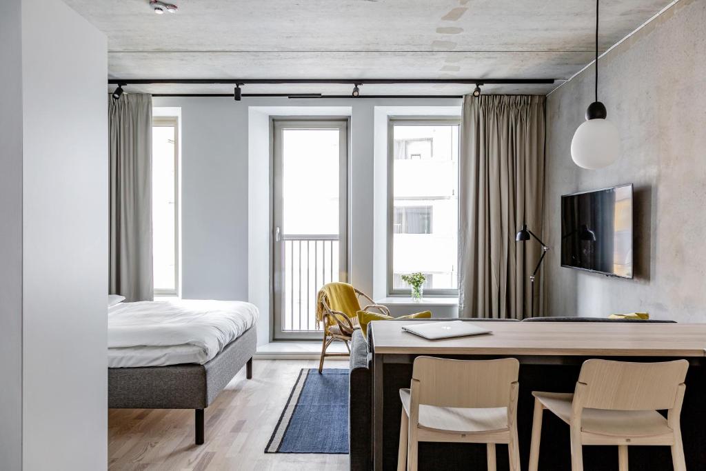 Postel nebo postele na pokoji v ubytování Comfort Hotel Solna Arenastaden