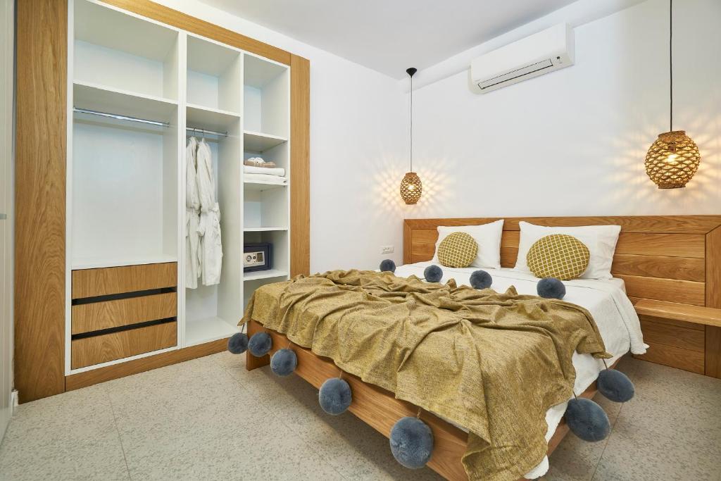 Posteľ alebo postele v izbe v ubytovaní Due Mari Mykonos