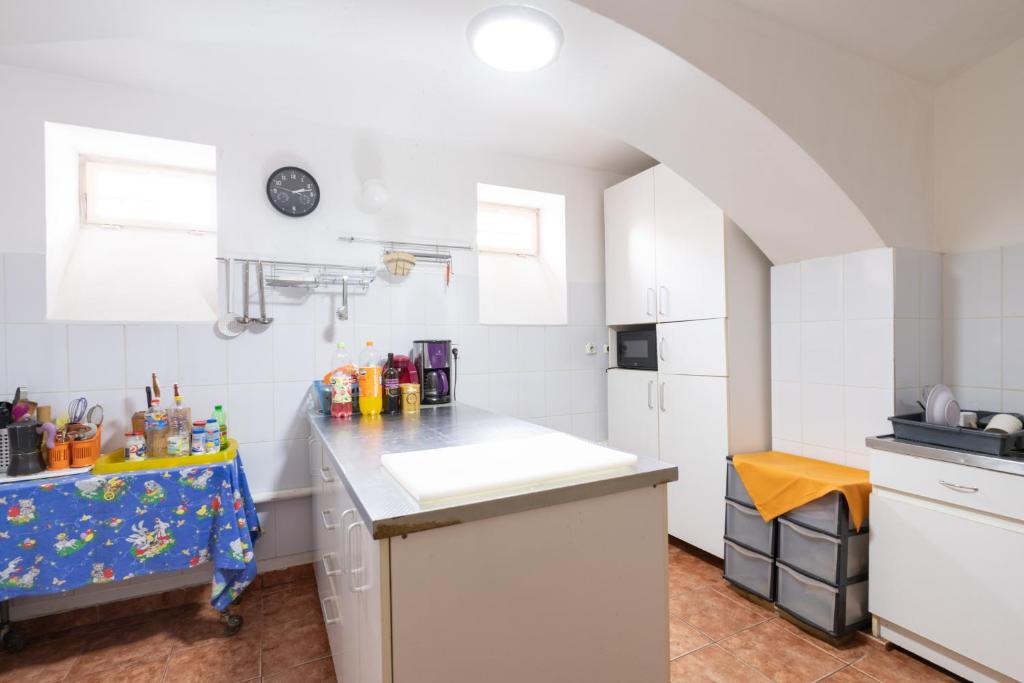 Kuchyň nebo kuchyňský kout v ubytování Pension GreenHouse