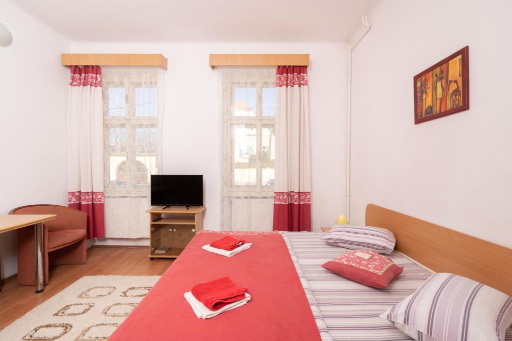 TV a/nebo společenská místnost v ubytování Pension GreenHouse