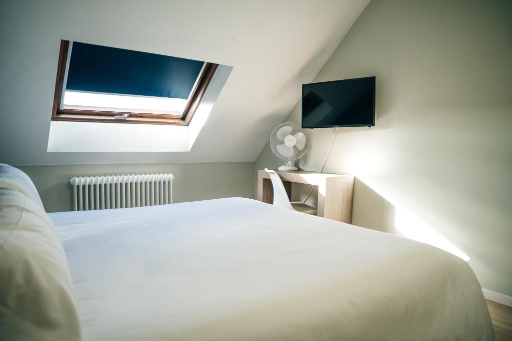 Cama o camas de una habitación en Hotel Alda Estación Pontevedra