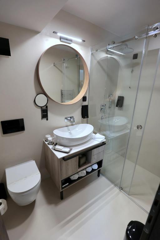 Koupelna v ubytování Hotel Milenij