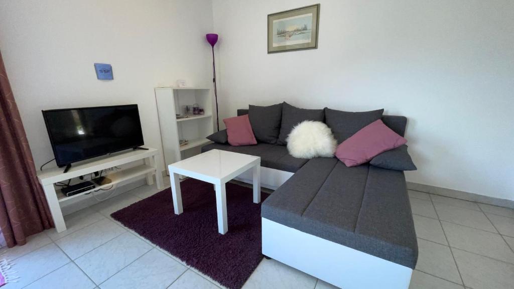TV a/nebo společenská místnost v ubytování Villa Evita Apartments