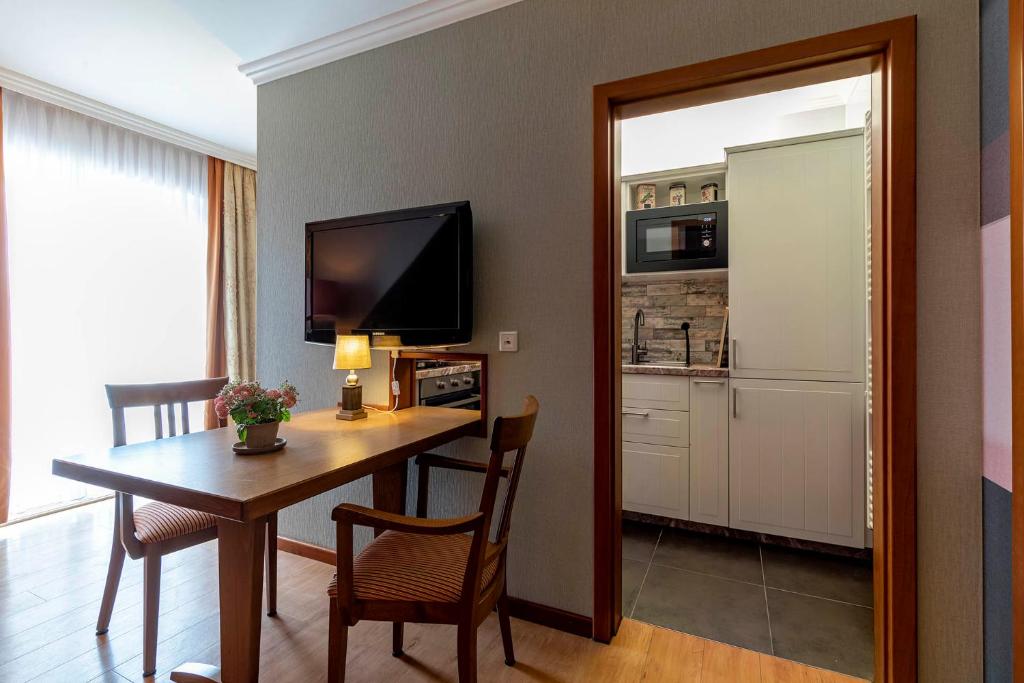 Kuchyň nebo kuchyňský kout v ubytování Landhaus Wremer Deel