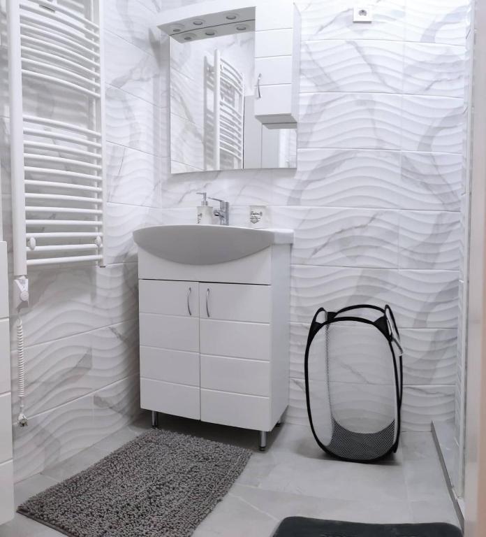 Koupelna v ubytování Sára Apartman Nyíregyháza