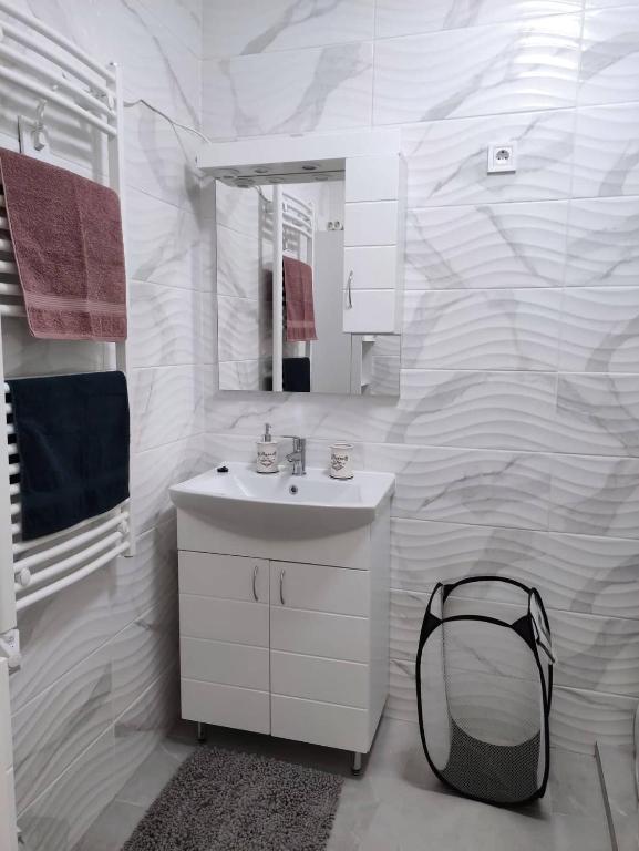 Koupelna v ubytování Sára Apartman Nyíregyháza