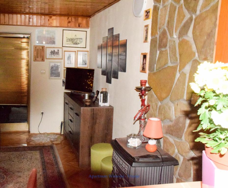 Kuchyň nebo kuchyňský kout v ubytování Apartman Wisteria