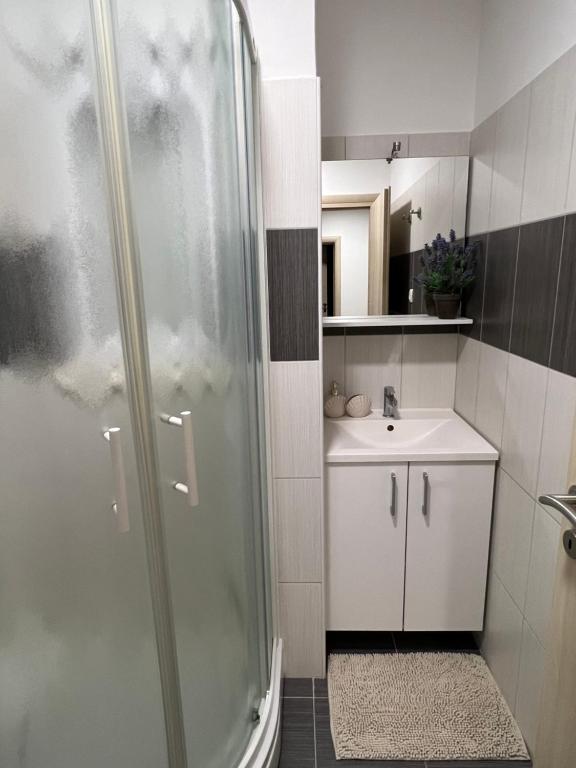 Koupelna v ubytování Apartmani Pernjak