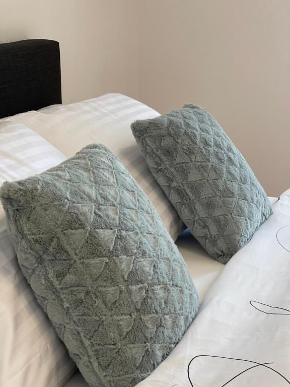 Postel nebo postele na pokoji v ubytování Beach house Evita