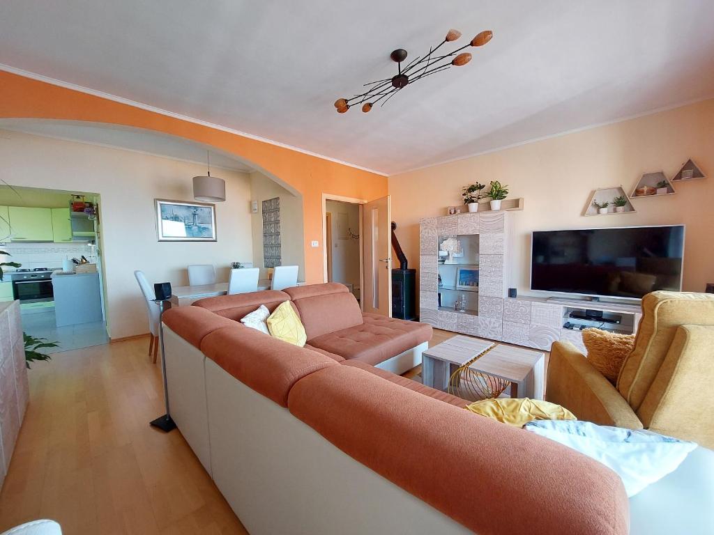Kuchyň nebo kuchyňský kout v ubytování Apartments Faran