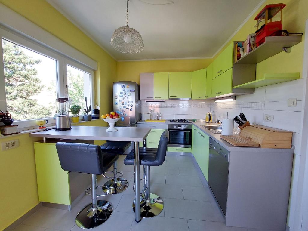 Kuchyň nebo kuchyňský kout v ubytování Apartments Faran