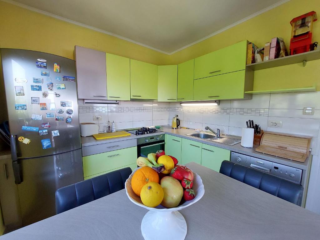 Kuchyň nebo kuchyňský kout v ubytování Apartments Faran