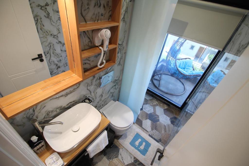 Koupelna v ubytování Ngjela Apartments