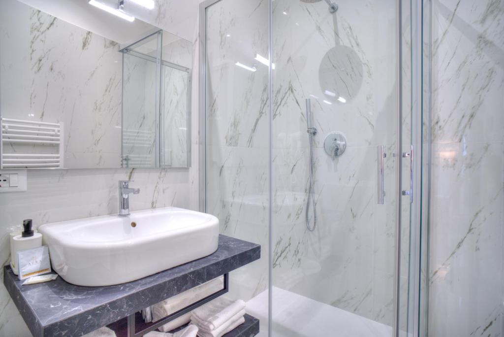 Koupelna v ubytování Hotel Porto Di Roma