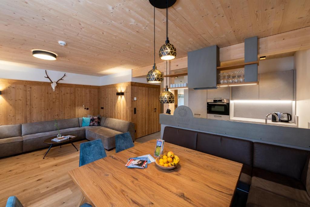Kuchyň nebo kuchyňský kout v ubytování Griena NaturChalets ****