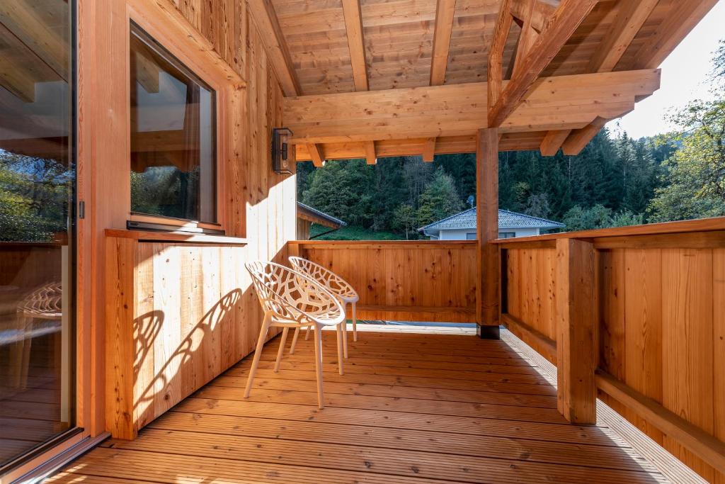 Balkón nebo terasa v ubytování Griena NaturChalets ****