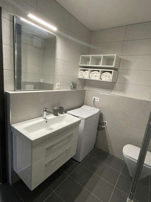 A bathroom at SUBARX centrum Nitra
