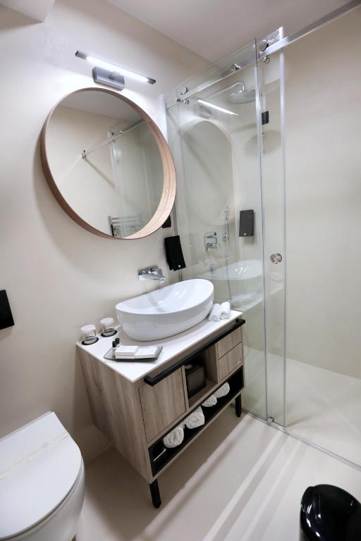 Koupelna v ubytování Hotel Milenij