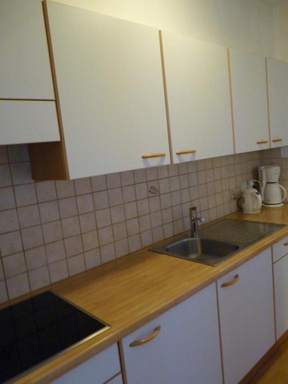 Kuchyň nebo kuchyňský kout v ubytování Schlosshof zu Montani