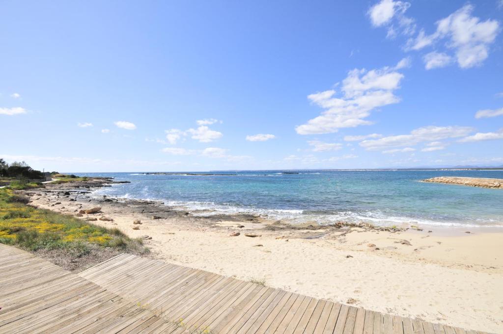 a view of the ocean from a beach at Colonia Sea Holiday in Colonia Sant Jordi