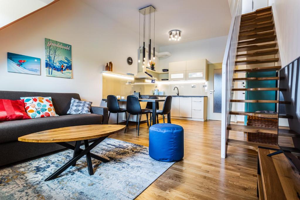 Posezení v ubytování U Pivovaru - Apartments Boží Dar