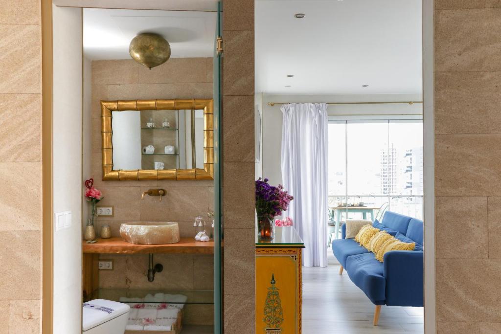 Posezení v ubytování LOFT PLAYA SALINAS CALPE, Grupo Terra de Mar, alojamientos con encanto