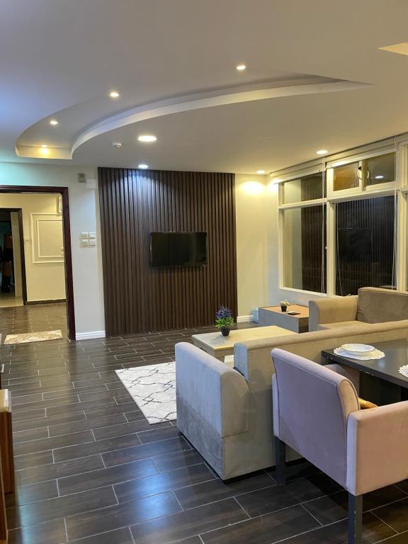 Posezení v ubytování وشل للشقق المخدومة واحة الغروب سابقا Washal Serviced Apartments