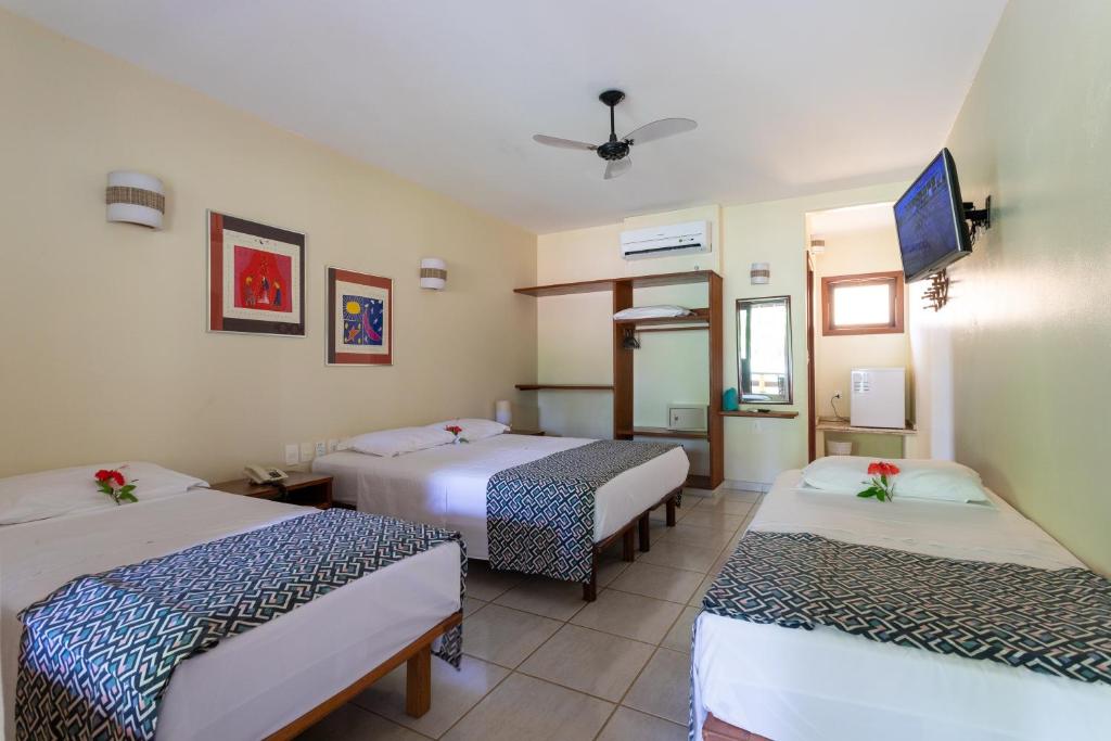 Postel nebo postele na pokoji v ubytování Canto d Alvorada Hotel Pousada
