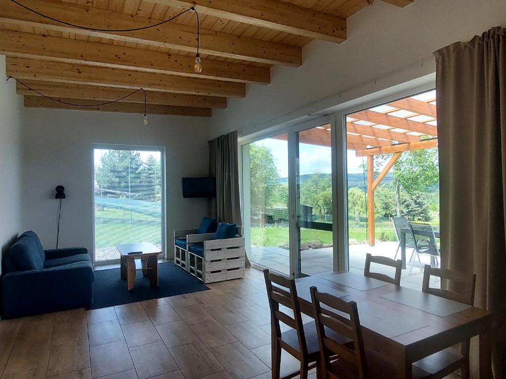 Posezení v ubytování Panorama house Brdy
