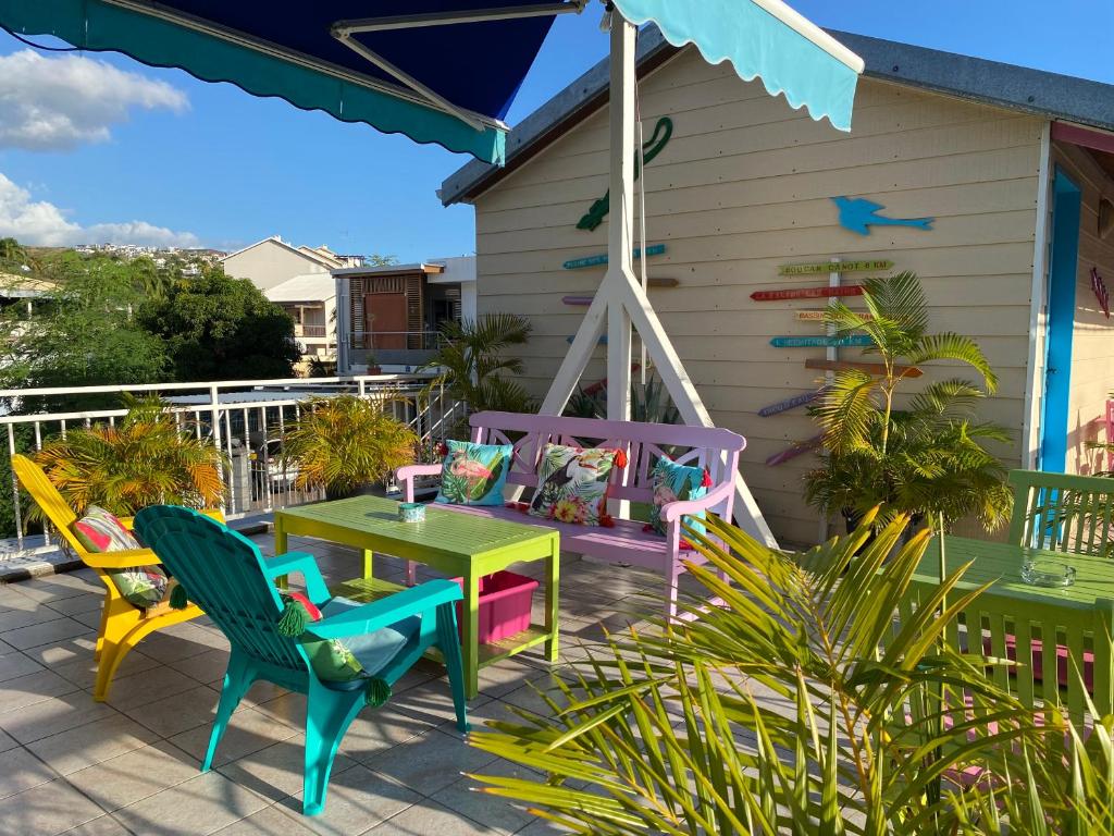 Balkón nebo terasa v ubytování Hotel De la Plage