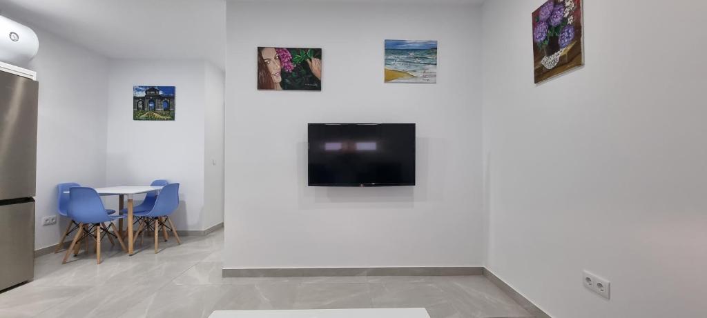 TV a/nebo společenská místnost v ubytování Apartamentos La Playa