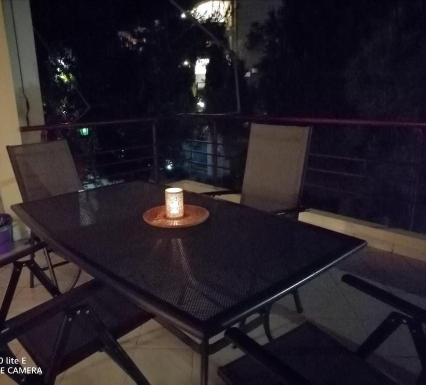 A balcony or terrace at Beach n Fun BBQ Fireplace