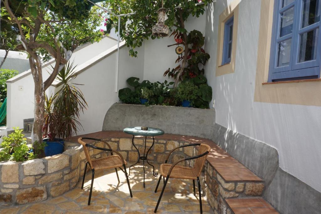 Patio nebo venkovní prostory v ubytování Patmos Maria Studios