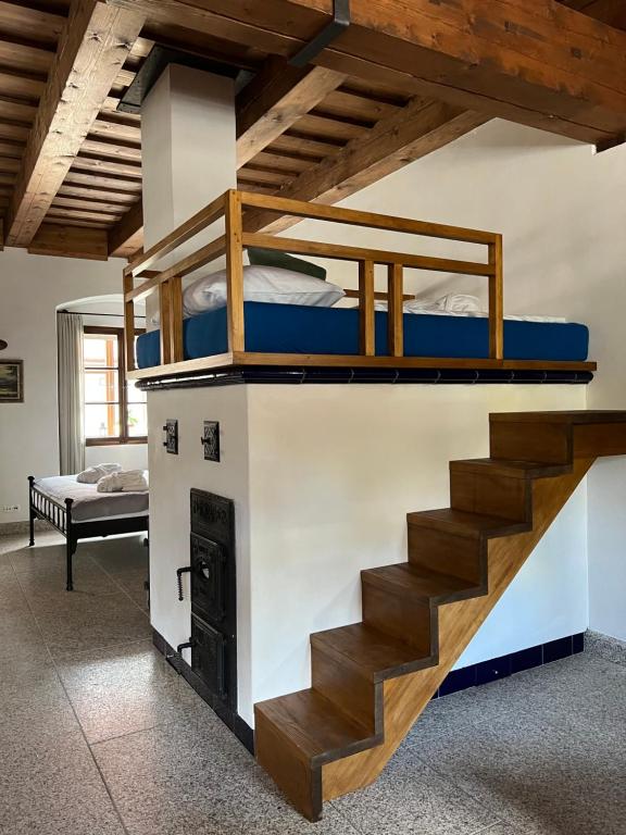 Ένα ή περισσότερα κρεβάτια σε δωμάτιο στο Apartmány Šupina
