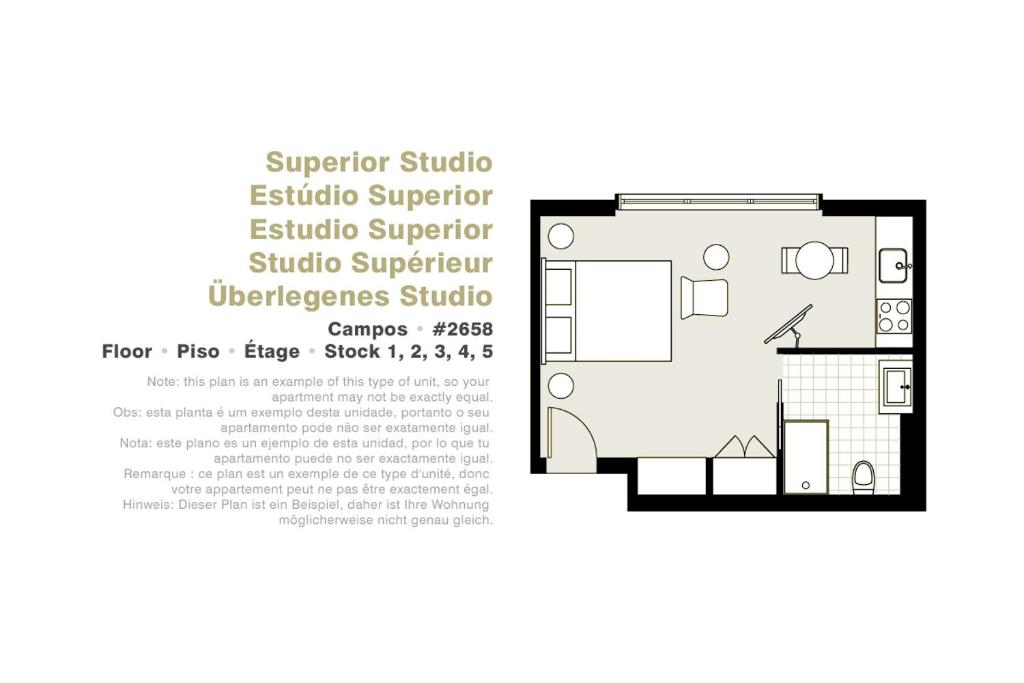 Půdorys ubytování Lisbon Serviced Apartments - Campos