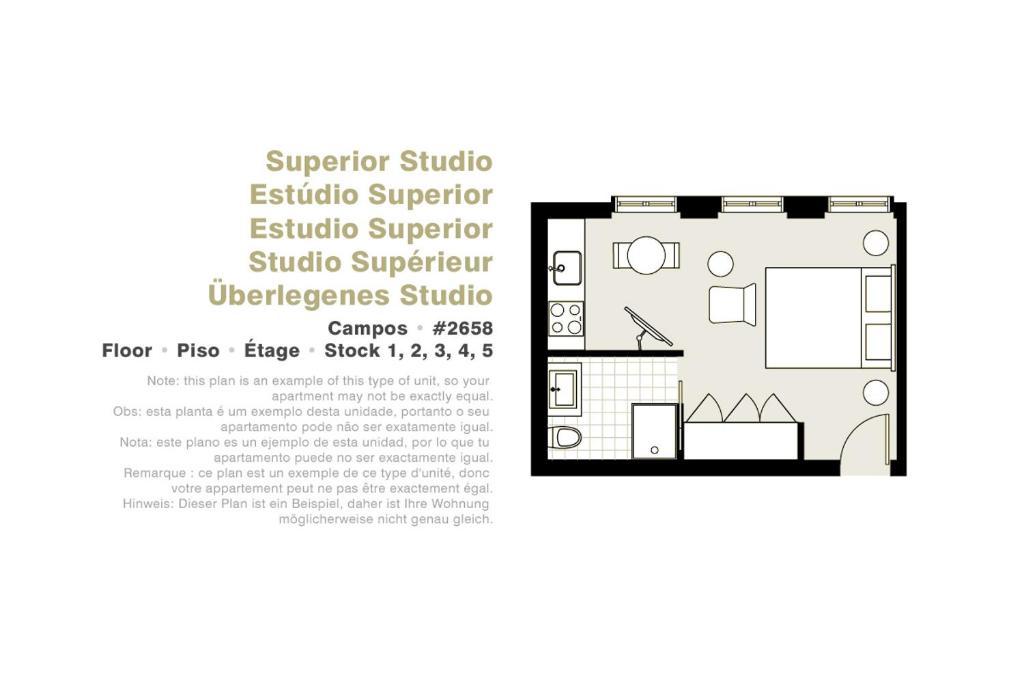 Půdorys ubytování Lisbon Serviced Apartments - Campos