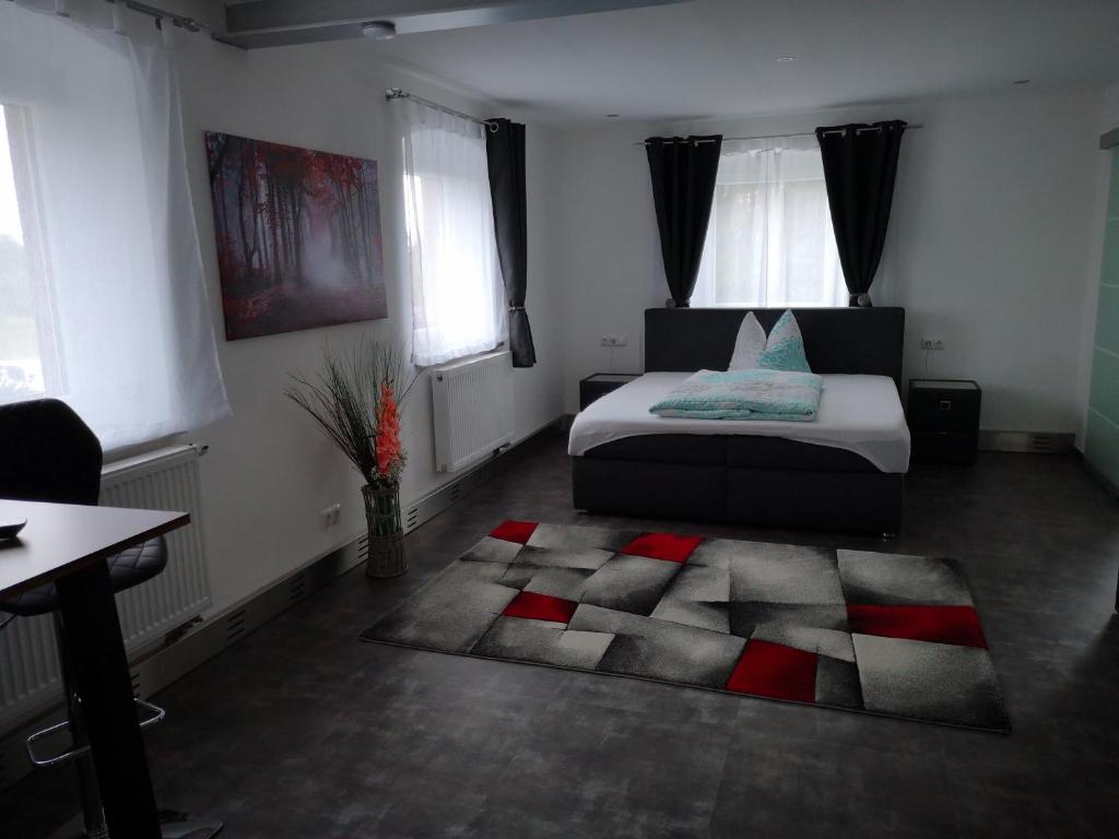 Postel nebo postele na pokoji v ubytování Kutscherhaus