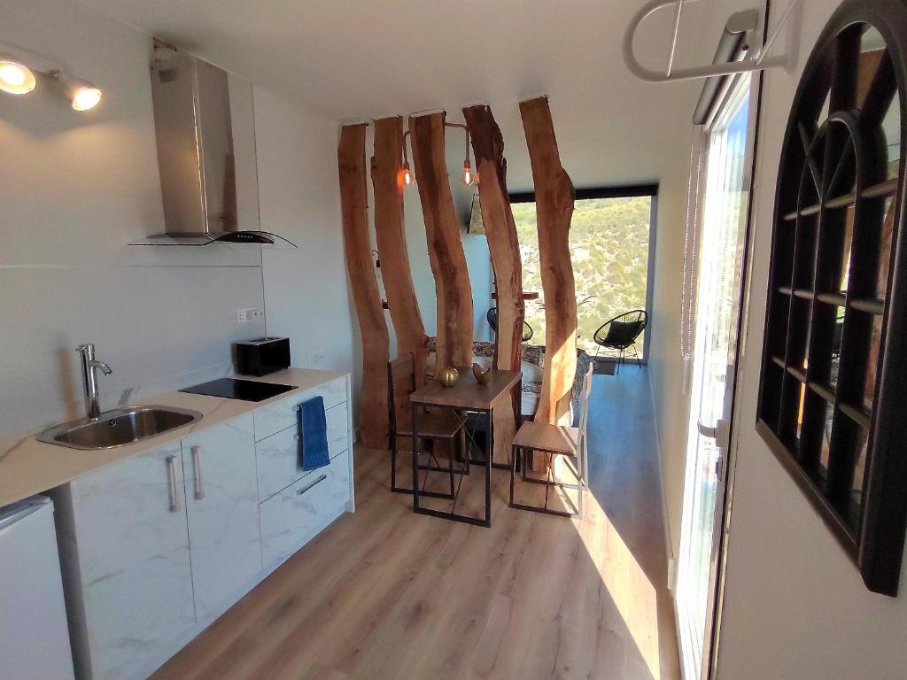 Kuchyň nebo kuchyňský kout v ubytování Casas y Cuevas El Solins