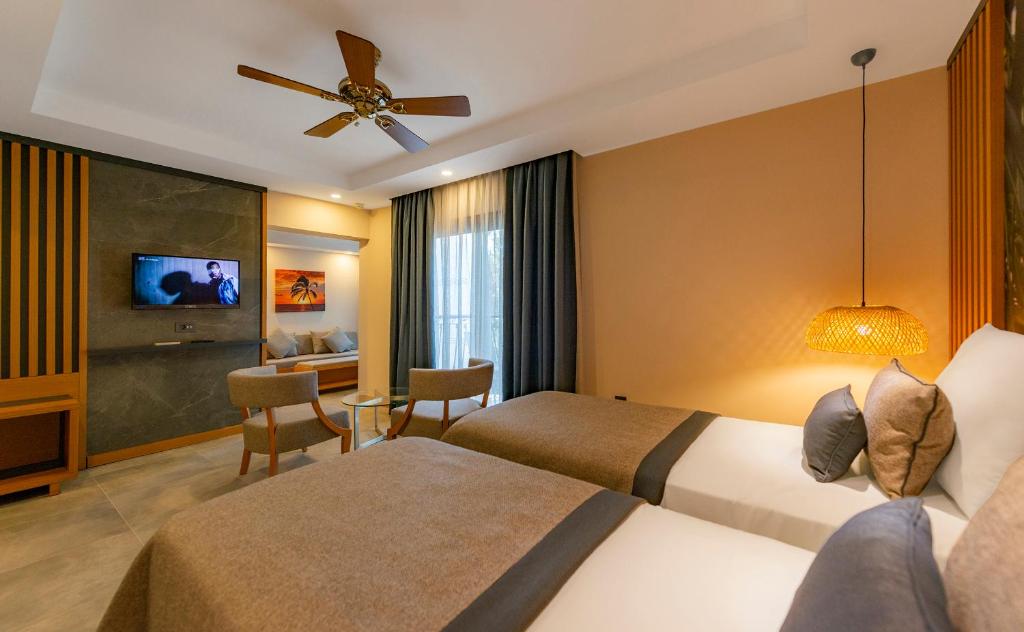 Postel nebo postele na pokoji v ubytování Samara Hotel Bodrum Ultra All Inclusive
