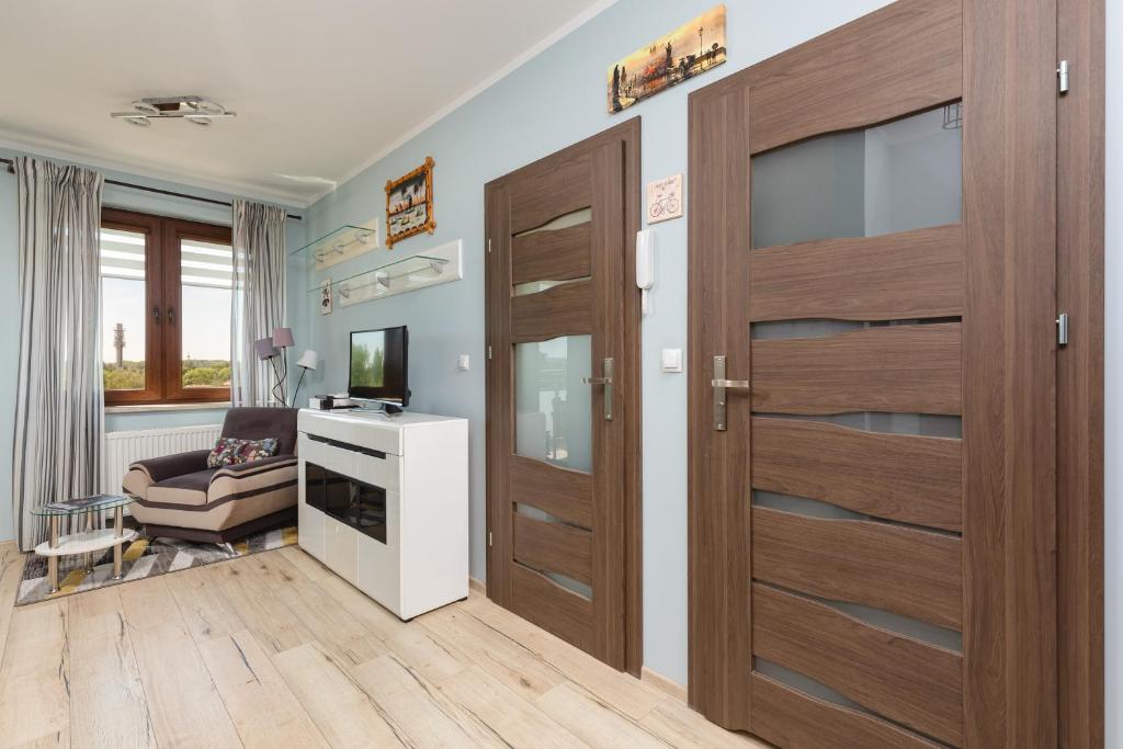 Kuchyňa alebo kuchynka v ubytovaní Apartment Na Zakolu Wisły by Noclegi Renters